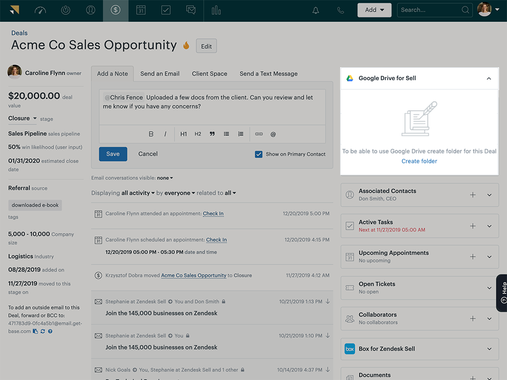 Google Drive for Sell primary marketing image — Knowledge and Content Management app on the Zendesk Marketplace